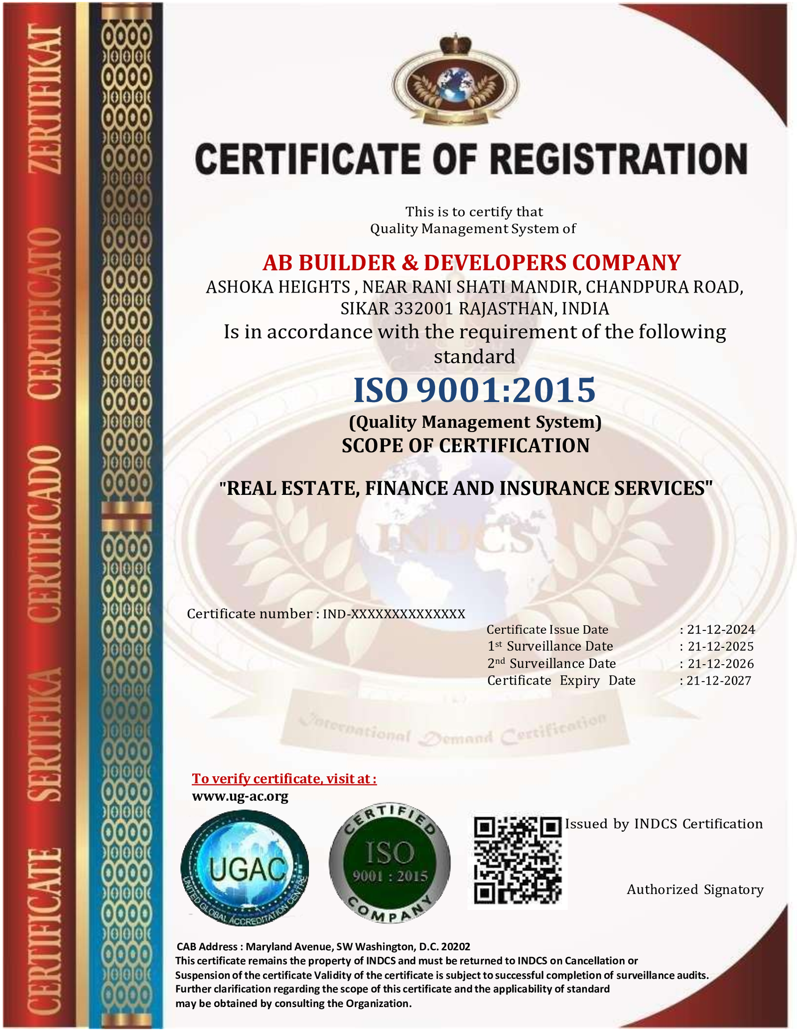 ISO Certificate